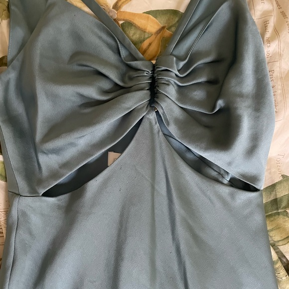 Blue SIMKHAI Josette slip dress with cutouts - Picture 9 of 15